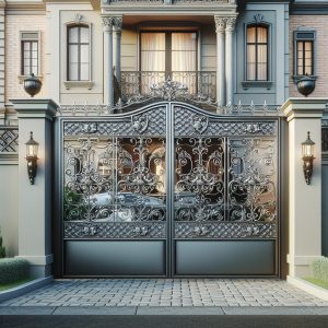 Poți să repeți asta? O poartă care combină frumusețea cu securitatea! Poartă metalică pentru garaj – rezistență, siguranță și eleganță în fiecare detaliu. #portimetal #portigaraj #constructiimd #fiermd