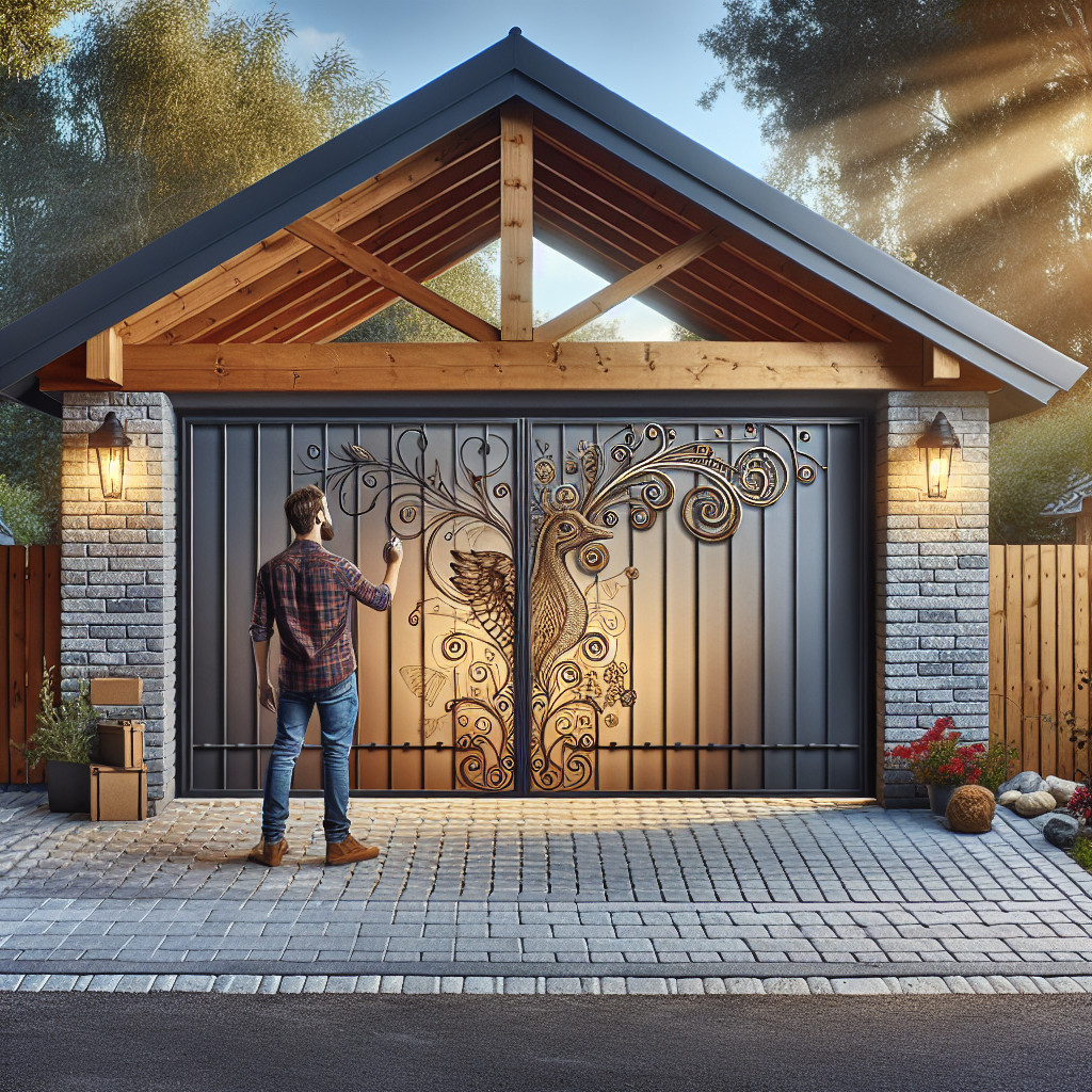 Eleganța și securitatea casei tale se întâlnesc într-o poartă metalică. Poartă metalică pentru garaj – rezistență, siguranță și eleganță în fiecare detaliu. #portimetal #portigaraj #constructiimd #fiermd