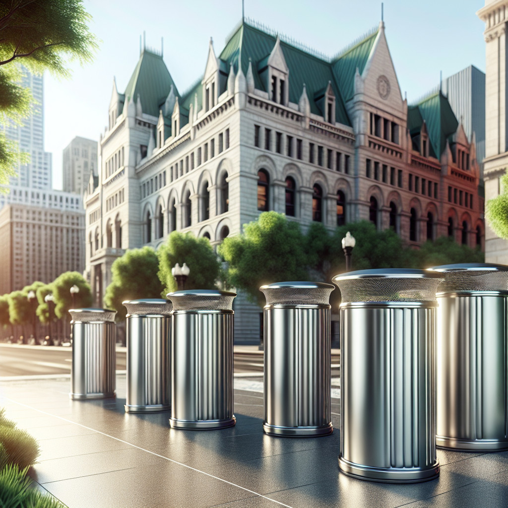 Coș stradal necesar pentru menținerea curățeniei în spații publice #Chisinau #metal #cosstradal #mobilierurban #curatenie