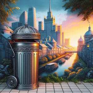 Coș pentru gunoi din fier produs din metal pentru utilizare intensă în spații urbane #mobilierurban #curatenie #Chisinau #cosstradal #metal