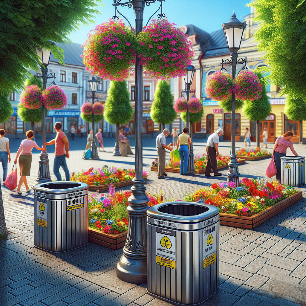 Coș pentru gunoi necesar pentru menținerea curățeniei în spații publice #Chisinau #cosstradal #curatenie #mobilierurban #metal