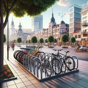 Parcare pentru biciclete din metal, instalare ușoară în fața scării sau în locuri publice. Comandă și montaj la cerere. #parcarebiciclete #suportbiciclete #metalmd #Chisinau #mobilitateurbana
