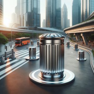 Urnă din metal produs din metal pentru utilizare intensă în spații urbane #Chisinau #curatenie #metal #cosstradal #mobilierurban