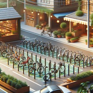 Parcare pentru biciclete care pune ordine fără dramă: adio biciclete pe pereți, pe hol și în fața ușii vecinei. #parcarebiciclete #bicicleta #amenajariurbane #spatiipublice #TehnologiaSRL