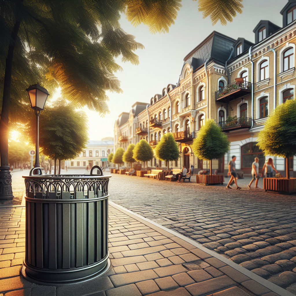 Coș pentru gunoi din fier produs din metal pentru utilizare intensă în spații urbane #curatenie #mobilierurban #Chisinau #metal #cosstradal
