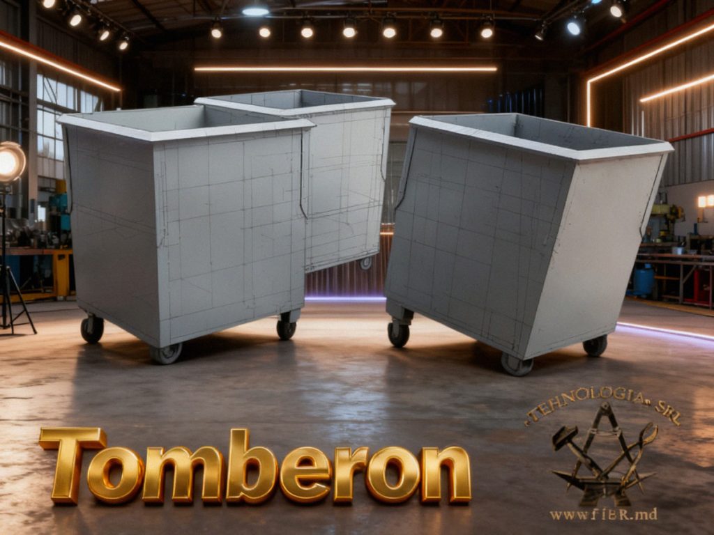 Curățenia orașului începe cu un tomberon metalic de încredere. Tomberon metalic rezistent pentru colectarea eficientă a deșeurilor urbane. #tomberon #buncargunoi #constructiimd #fiermd