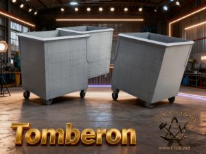 Curățenia orașului începe cu un tomberon metalic de încredere. Tomberon metalic rezistent pentru colectarea eficientă a deșeurilor urbane. #tomberon #buncargunoi #constructiimd #fiermd