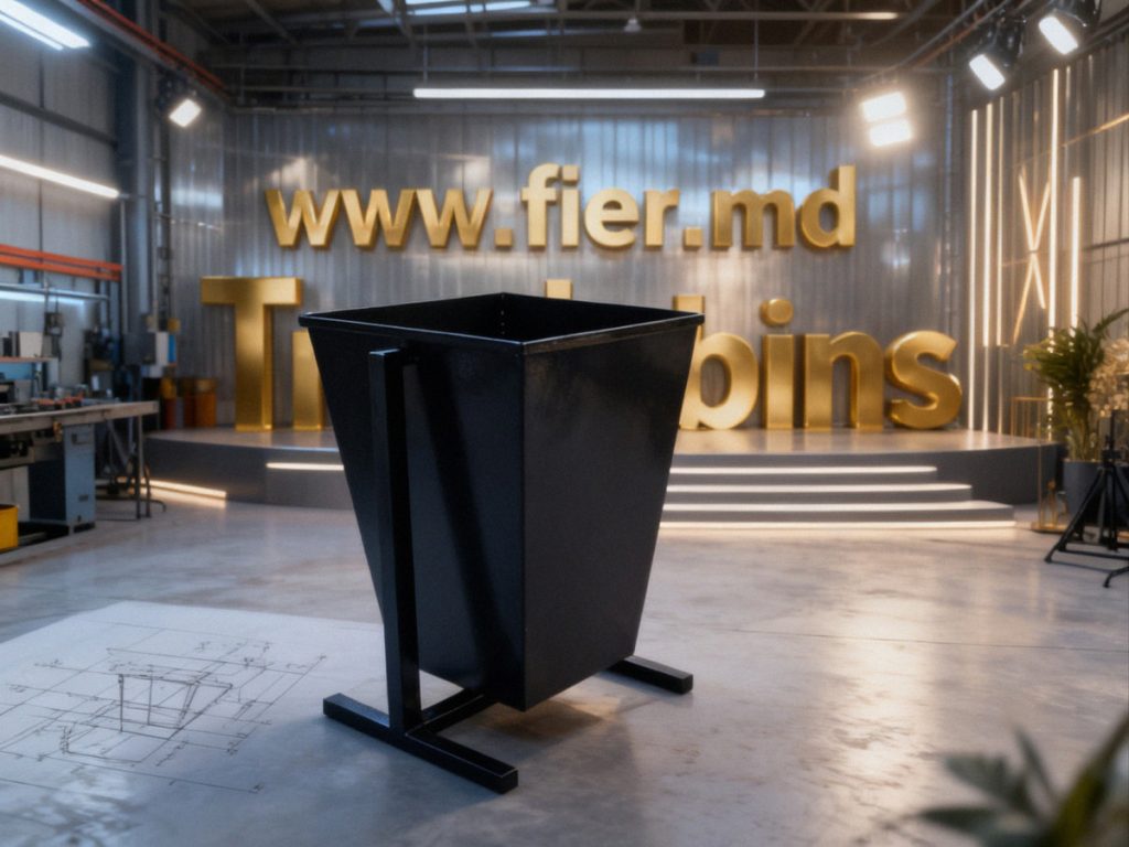 Urnă din metal din metal, rezistent și ușor de instalat în spații publice #Chisinau #metal #curatenie #mobilierurban #cosstradal