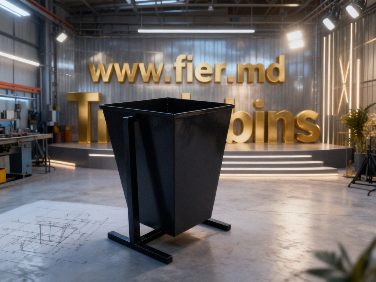 Urnă din metal din metal, rezistent și ușor de instalat în spații publice #Chisinau #metal #curatenie #mobilierurban #cosstradal