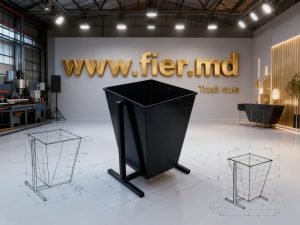 Coș pentru gunoi necesar pentru menținerea curățeniei în spații publice #Chisinau #cosstradal #curatenie #mobilierurban #metal
