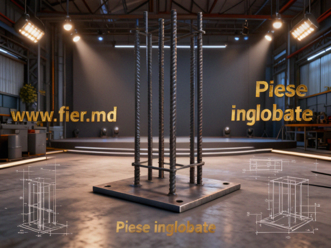 Piese metalice personalizate pentru incorporare in elemente prefabricate betonate