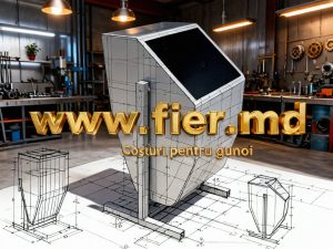 Coș stradal din metal, rezistent și ușor de instalat în spații publice #curatenie #metal #cosstradal #Chisinau #mobilierurban