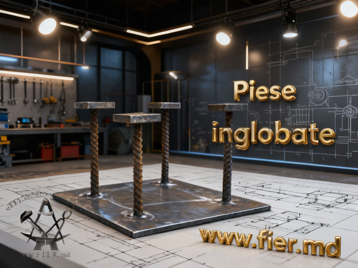 Piese inglobate pentru prefabricate betonate optimizate pentru montaj