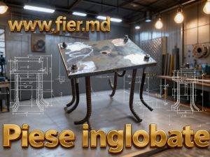 Piese compuse modulare pentru sisteme de fixare in constructii industriale