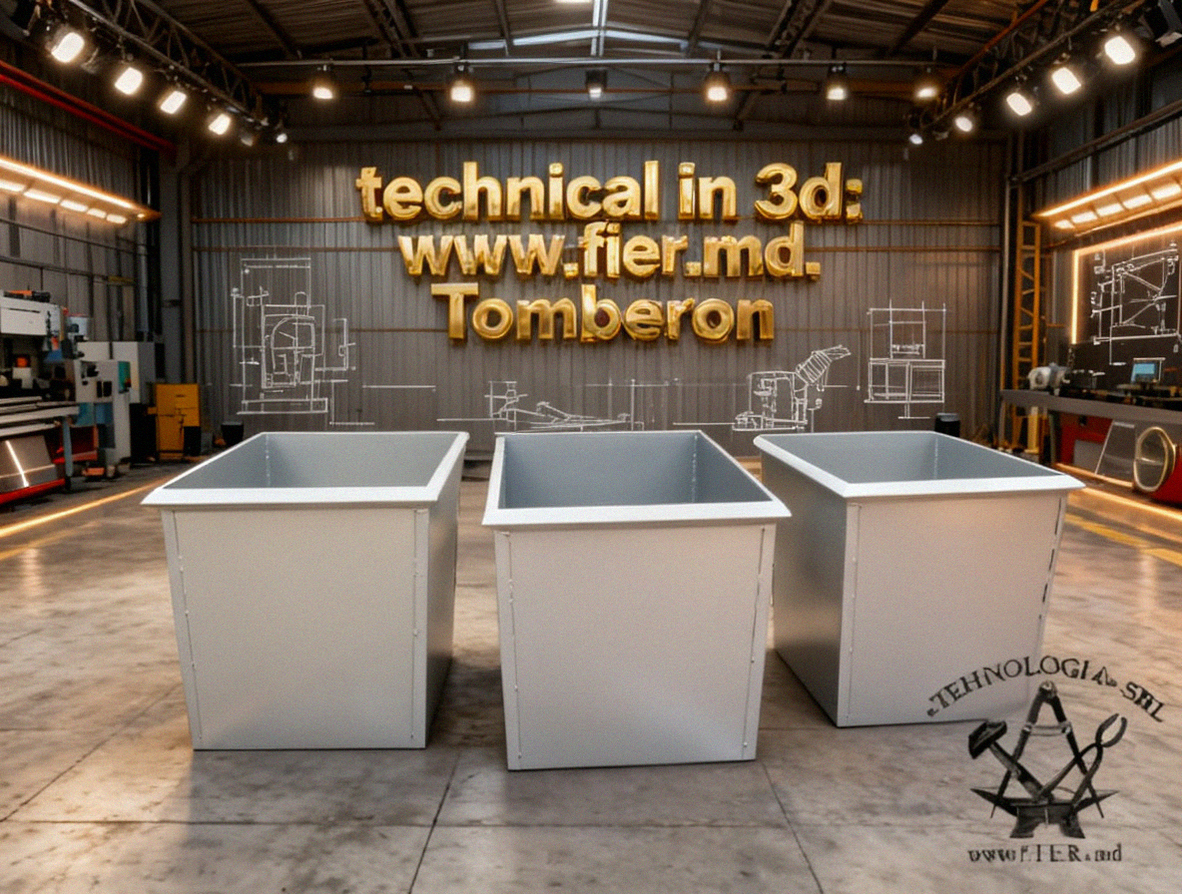 Curățenia orașului începe cu un tomberon metalic de încredere. Tomberon metalic rezistent pentru colectarea eficientă a deșeurilor urbane. #tomberon #buncargunoi #constructiimd #fiermd